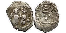 1 Hexagram Byzantine Empire (330-1453) Silver Heraclius (575-641)