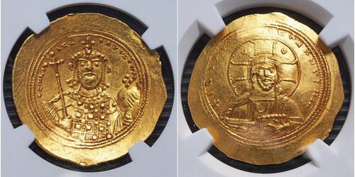 1 Histamenon Empire byzantin (330-1453) Or Constantin IX Monomaque (1000-1055)
