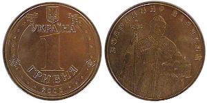 1 Hryvnia Ukraine (1991 - ) Copper/Nickel 