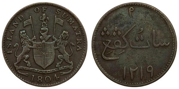 1 Keping Compañía Británica de las Indias Orientales (1757-1858) Cobre 