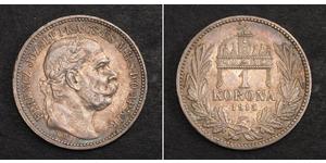1 Korona Ungarn Silber 