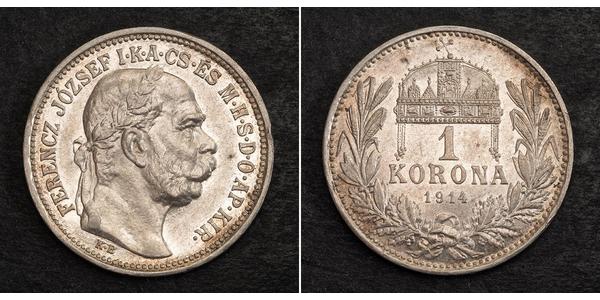 1 Korona Hungary Silver 
