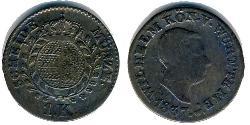 1 Kreuzer Royaume de Wurtemberg (1806-1918) Argent 