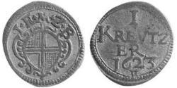 1 Kreuzer Principato di Ansbach (1398–1792) Argento Gioacchino Ernesto di Brandeburgo-Ansbach(1583 – 1625)