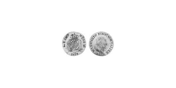 1 Kreuzer Regno di Baviera (1806 - 1918) Argento 