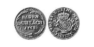 1 Kreuzer Margrave of Baden-Durlach (1535 - 1771) Billon 