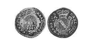 1 Kreuzer Margrave of Baden-Durlach (1535 - 1771) Billon 