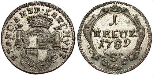 1 Kreuzer Allemagne Billon Argent 