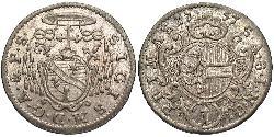 1 Kreuzer Salzbourg Billon Argent 