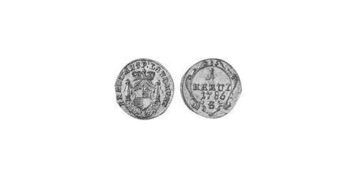 1 Kreuzer Fürstentum Ansbach (1398–1792) Billon Silber Karl Alexander (Brandenburg-Ansbach-Bayreuth)(1736 – 1806)