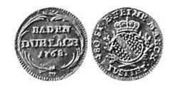 1 Kreuzer Markgrafschaft Baden-Durlach (1535 - 1771) Billon Silber 