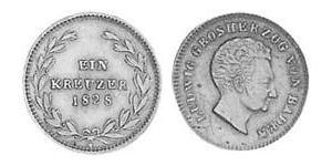 1 Kreuzer Gran Ducado de Baden (1806-1918) Cobre 