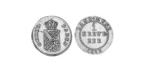 1 Kreuzer Gran Ducado de Baden (1806-1918) Cobre 