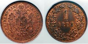 1 Kreuzer Imperio austríaco (1804-1867) Cobre 