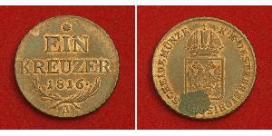 1 Kreuzer Imperio austríaco (1804-1867) Cobre Francis II, Holy Roman Emperor (1768 - 1835)