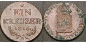 1 Kreuzer Imperio austríaco (1804-1867) Cobre Francis II, Holy Roman Emperor (1768 - 1835)