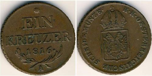 1 Kreuzer Imperio austríaco (1804-1867) Cobre Francis II, Holy Roman Emperor (1768 - 1835)