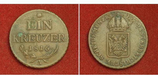 1 Kreuzer Imperio austríaco (1804-1867) Cobre Francis II, Holy Roman Emperor (1768 - 1835)