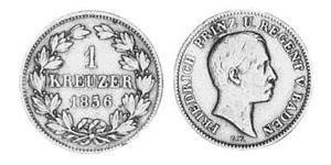 1 Kreuzer Grand Duchy of Baden (1806-1918) Copper Frederick I, Grand Duke of Baden (1826 - 1907)