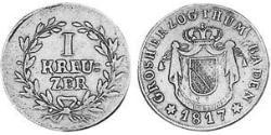 1 Kreuzer Grand-duché de Bade (1806-1918) Cuivre 