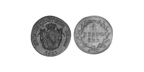 1 Kreuzer Grand Duchy of Baden (1806-1918) Kupfer 