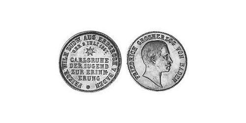 1 Kreuzer Grand Duchy of Baden (1806-1918) Kupfer Friedrich I. (Baden, Großherzog) (1826 - 1907)