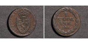 1 Kreuzer Herzogtum Nassau (1806 - 1866) Kupfer 