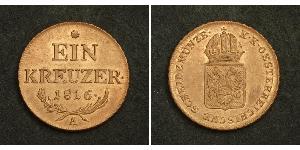 1 Kreuzer Kaisertum Österreich (1804-1867) Kupfer Francis II, Holy Roman Emperor (1768 - 1835)