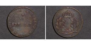 1 Kreuzer Königreich Bayern (1806 - 1918) Kupfer Maximilian I. Joseph (Bayern) (1756 - 1825)