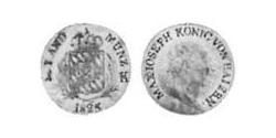 1 Kreuzer Reino de Baviera (1806 - 1918) Plata 