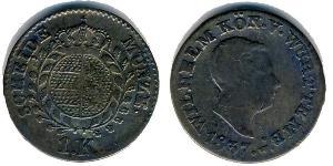 1 Kreuzer Reino de Wurtemberg (1806-1918) Plata 