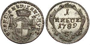 1 Kreuzer Alemania Vellón Plata 