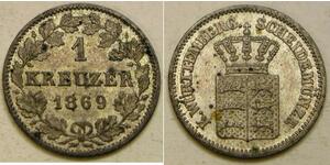 1 Kreuzer Kingdom of Württemberg (1806-1918) 銀 