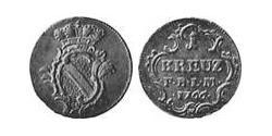 1 Kreuzer Margrave of Baden-Durlach (1535 - 1771) 銅 