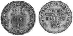1 Kreuzer 巴登大公國 (1806 - 1918) 銅 弗里德里希一世 (巴登)
