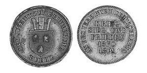 1 Kreuzer 巴登大公國 (1806 - 1918) 銅 弗里德里希一世 (巴登)