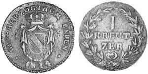 1 Kreuzer 巴登大公國 (1806 - 1918) 銅 