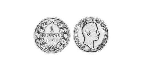1 Kreuzer 巴登大公國 (1806 - 1918) 銅 弗里德里希一世 (巴登)