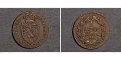 1 Kreuzer 拿骚公国 (1806 - 1866) 銅 