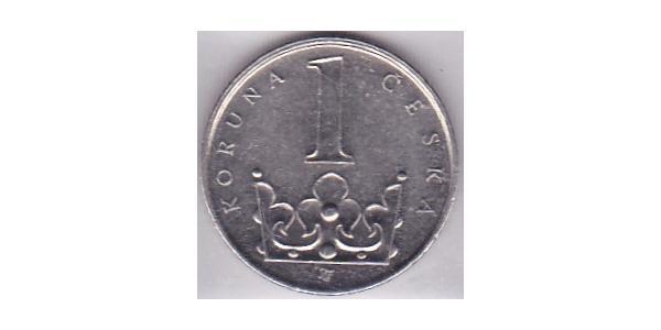 1 Krone Cecoslovacchia  (1918-1992) Acciaio/Nichel 