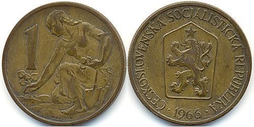 1 Krone Cecoslovacchia  (1918-1992) Alluminio/Bronzo 
