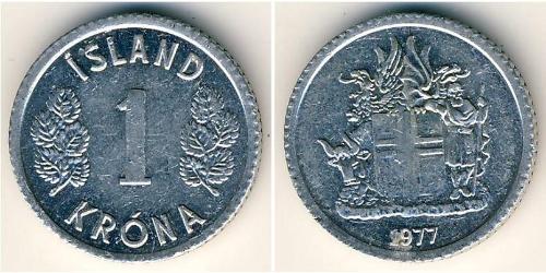 1 Krone Islandia Aluminio 