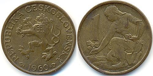 1 Krone Checoslovaquia  (1918-1992) Aluminio/Bronce 