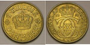 1 Krone Dinamarca Aluminio/Bronce 