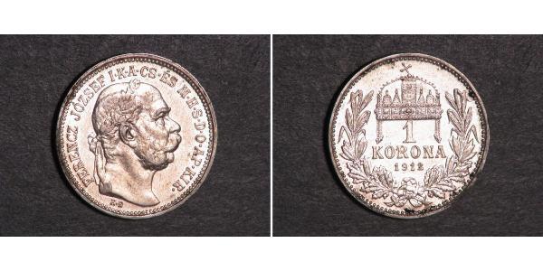 1 Krone Autriche-Hongrie (1867-1918) Argent Franz Joseph I (1830 - 1916)