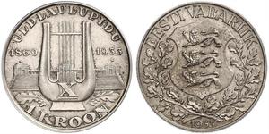 1 Krone Estonia (Republic) Argent 