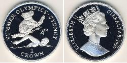 1 Krone Gibraltar Argent 
