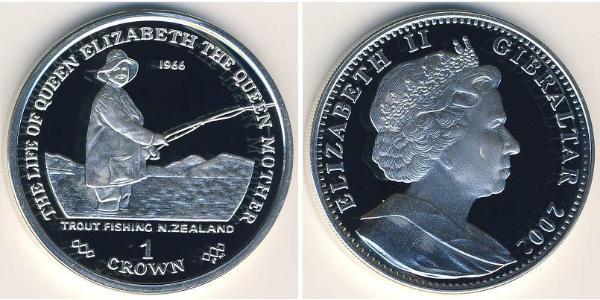 1 Krone Gibraltar Argent 