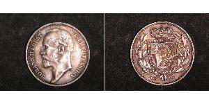 1 Krone Liechtenstein Argent Johann II, Prince of Liechtenstein (1840-1929)