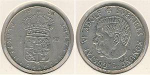 1 Krone Suède Argent Gustave VI Adolphe de Suède (1882 - 1973)